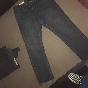 Cropped black jeans